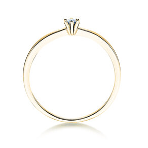 Solitärring Classic Petite in 14K Gelbgold mit Diamant 0,05ct G/SI