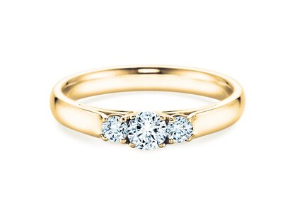 Ring 3 Stones in Gelbgold