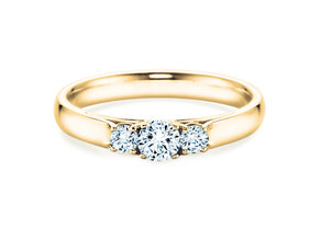 Ring 3 Stones in Gelbgold