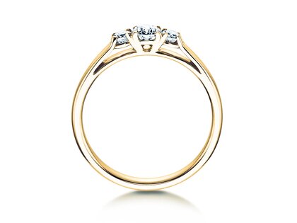 Ring 3 Stones in Gelbgold