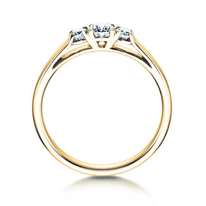 Ring 3 Stones in Gelbgold