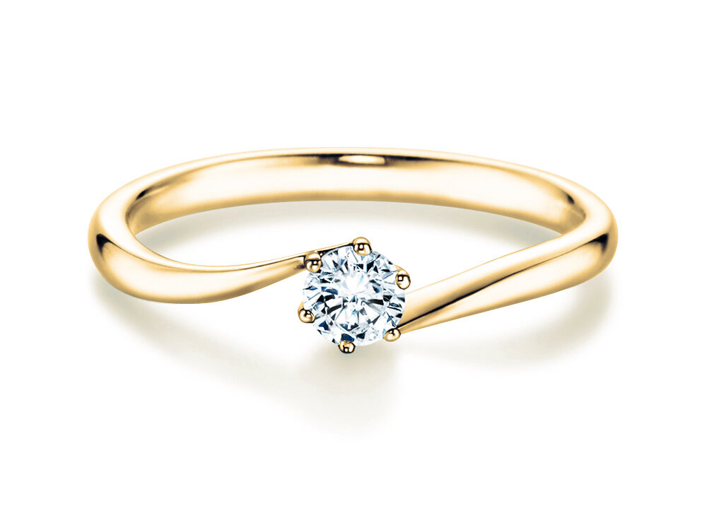 Ring Devotion in 9K Gelbgold mit Labordiamant 0,50ct E/VS