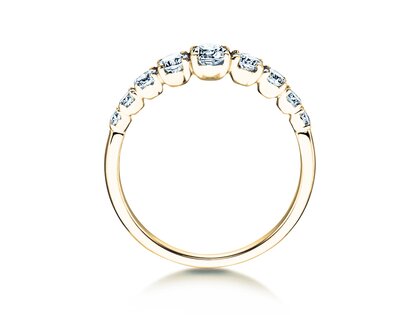 Diamantring 9 Diamonds in Gelbgold