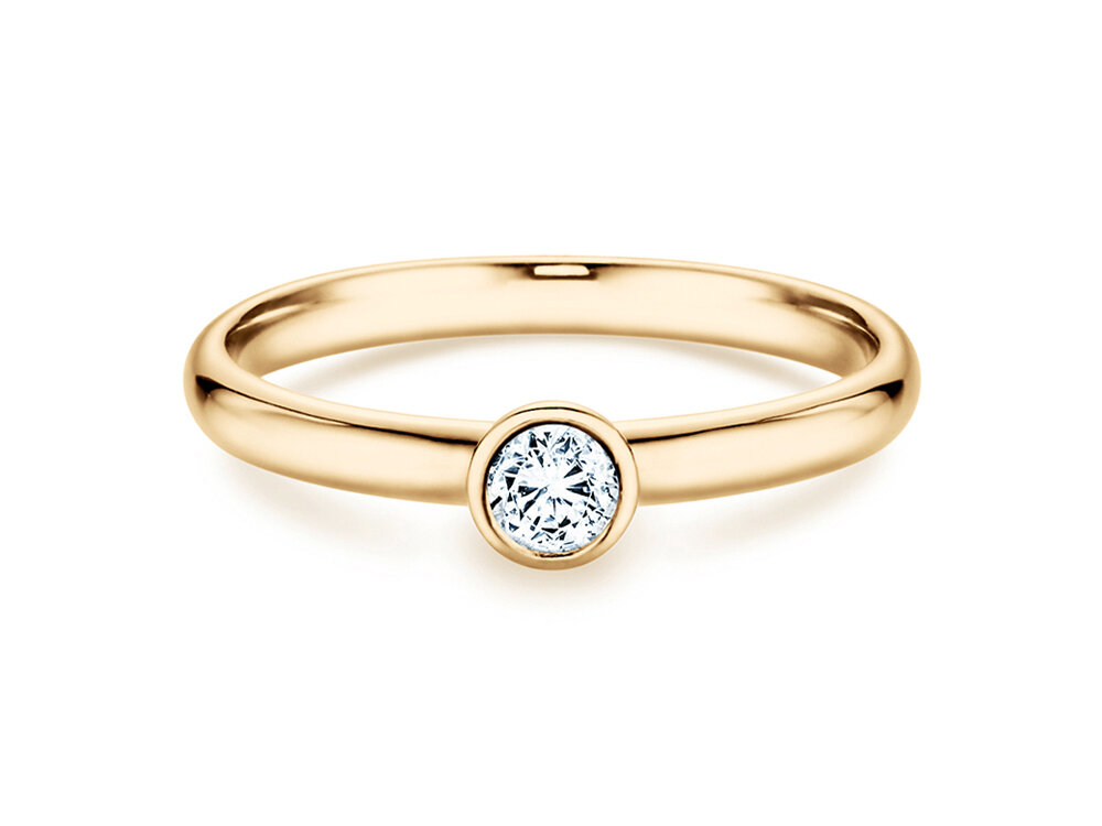Solitärring Eternal in 18K Gelbgold mit Diamant 0,20ct G/SI