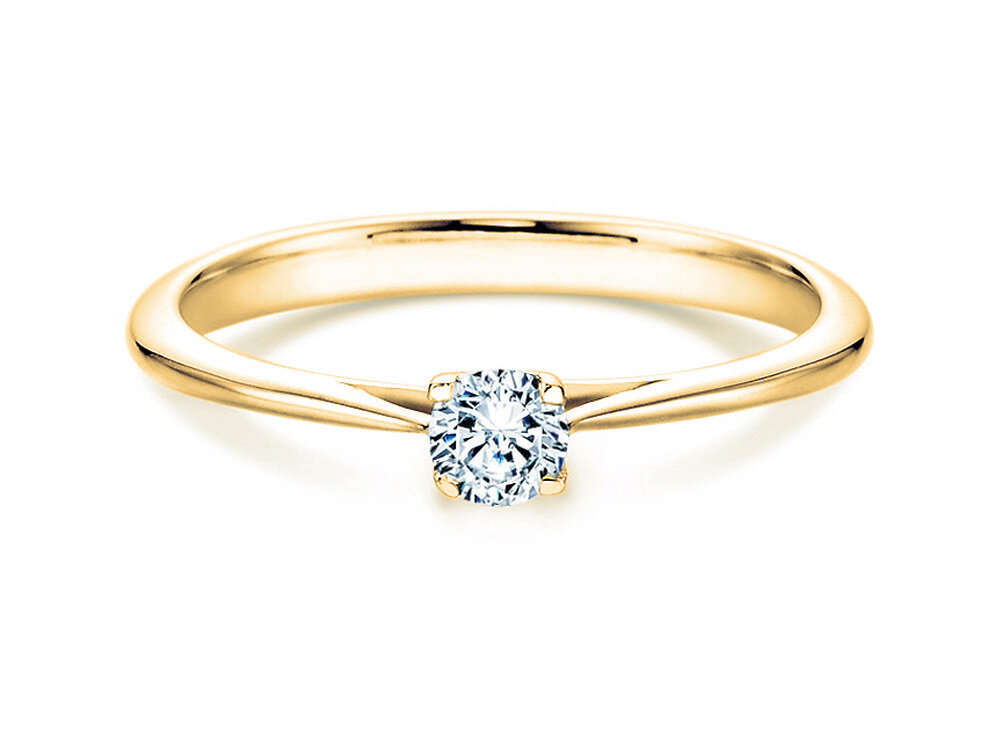 Solitärring Delight in 18K Gelbgold mit Labordiamant 0,25ct E/VS