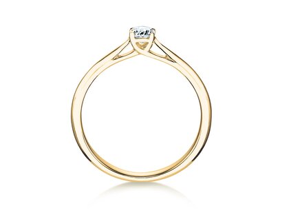 Solitärring Delight in Gelbgold