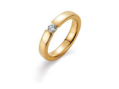 Spannring Infinity in Gelbgold