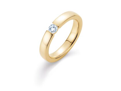 Spannring Infinity in Gelbgold