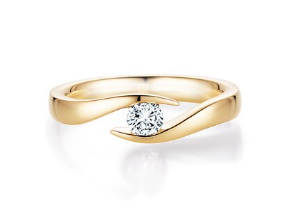 Spannring Twist in Gelbgold