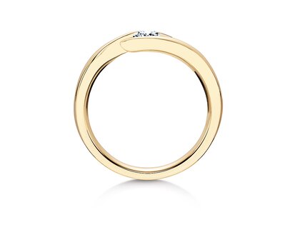 Spannring Twist in Gelbgold