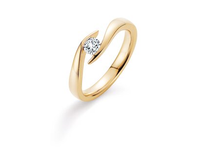 Spannring Twist in Gelbgold