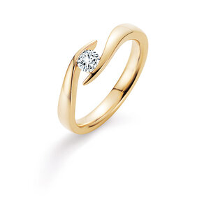 Spannring Twist in Gelbgold