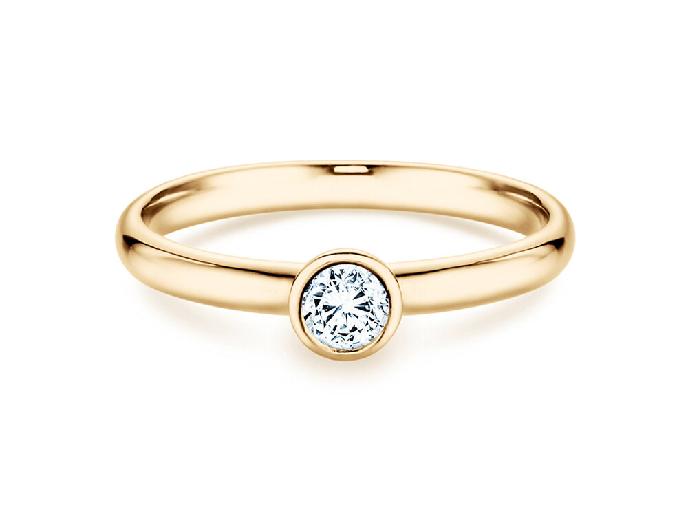 Solitärring Eternal in 9K Gelbgold mit Diamant 0,30ct G/SI