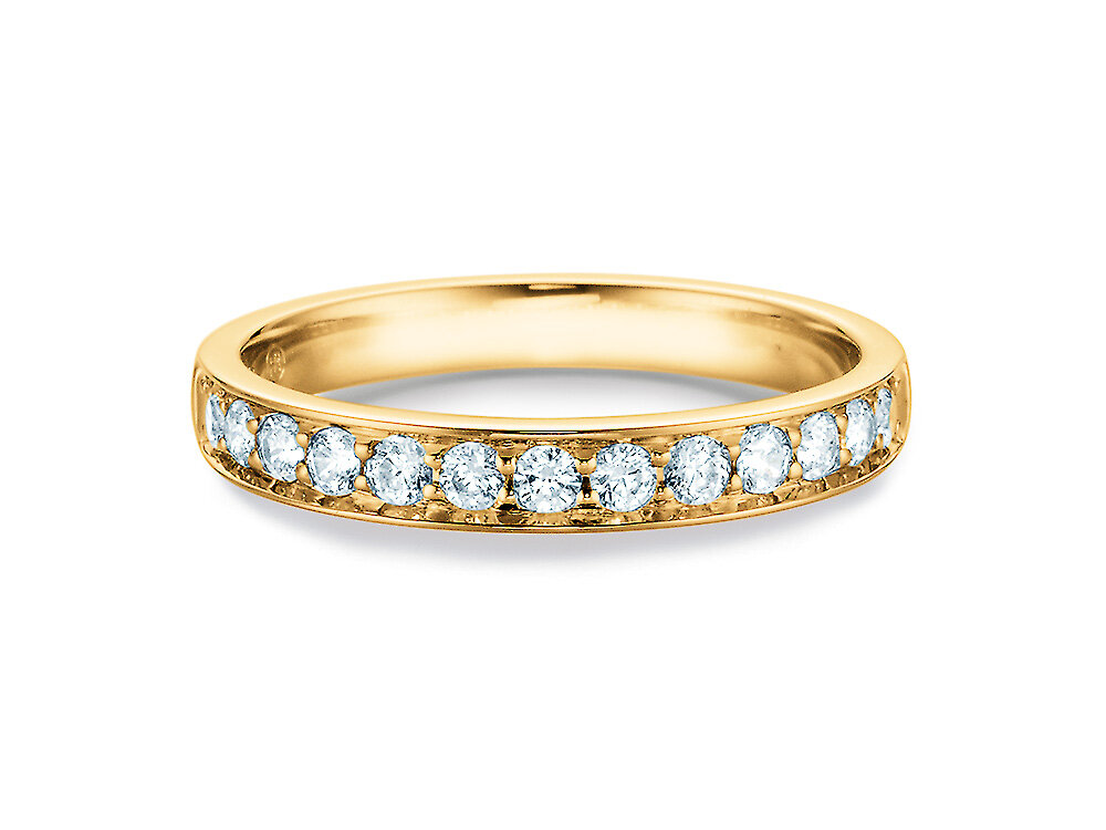 Eternityring Alliance in 14K Gelbgold mit Diamanten 0,39ct G/SI