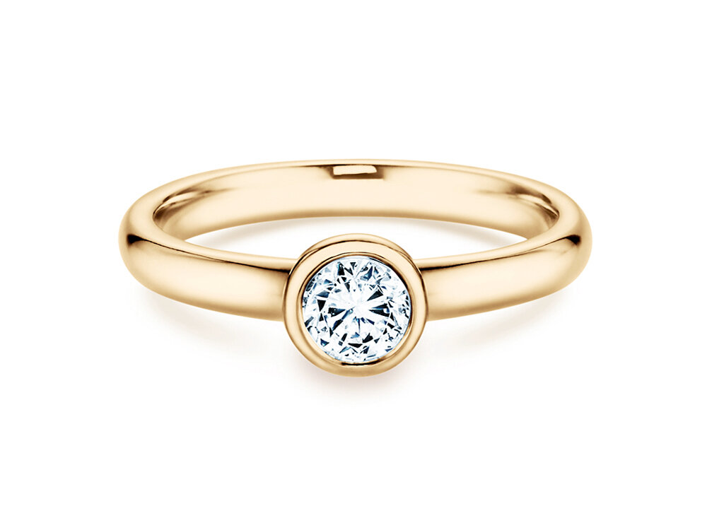 Solitärring Eternal in 18K Gelbgold mit Diamant 0,40ct G/SI