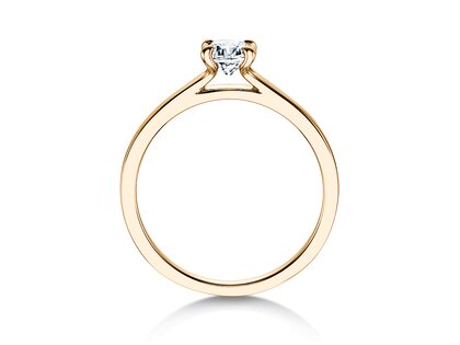 Solitärring Modern in Gelbgold