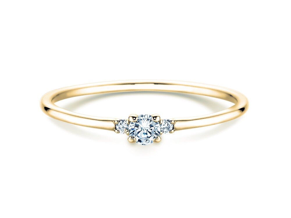 Ring Vivid Petite Diamond in 18K Gelbgold mit Diamanten 0,10ct G/SI