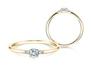 Ring Vivid Petite Diamond in Gelbgold