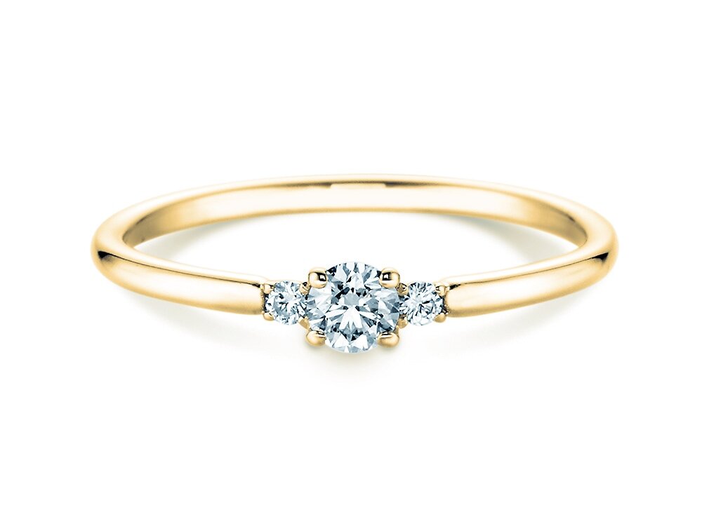 Ring Vivid Petite Diamond in 18K Gelbgold mit Diamanten 0,20ct G/SI