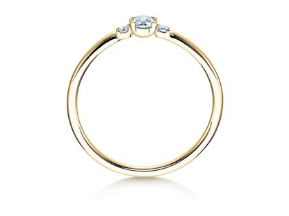 Ring Vivid Petite Diamond in Gelbgold