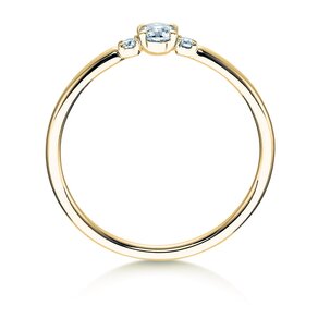 Ring Vivid Petite Diamond in Gelbgold