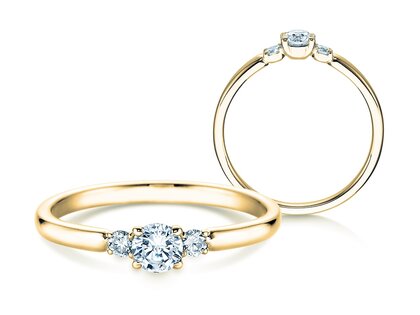 Ring Vivid Petite Diamond in 9K Gelbgold