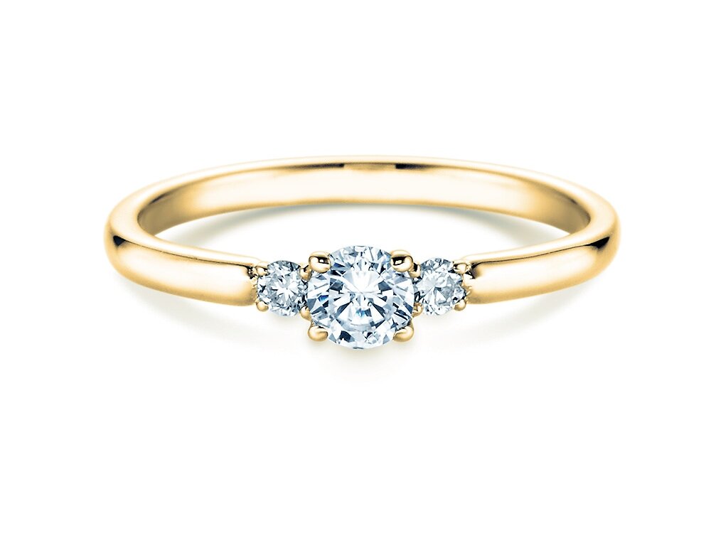 Ring Vivid Petite Diamond in 18K Gelbgold mit Diamanten 0,30ct G/SI