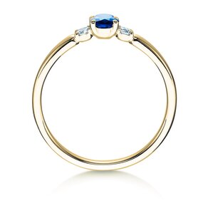 Farbsteinring Vivid Petite in Gelbgold