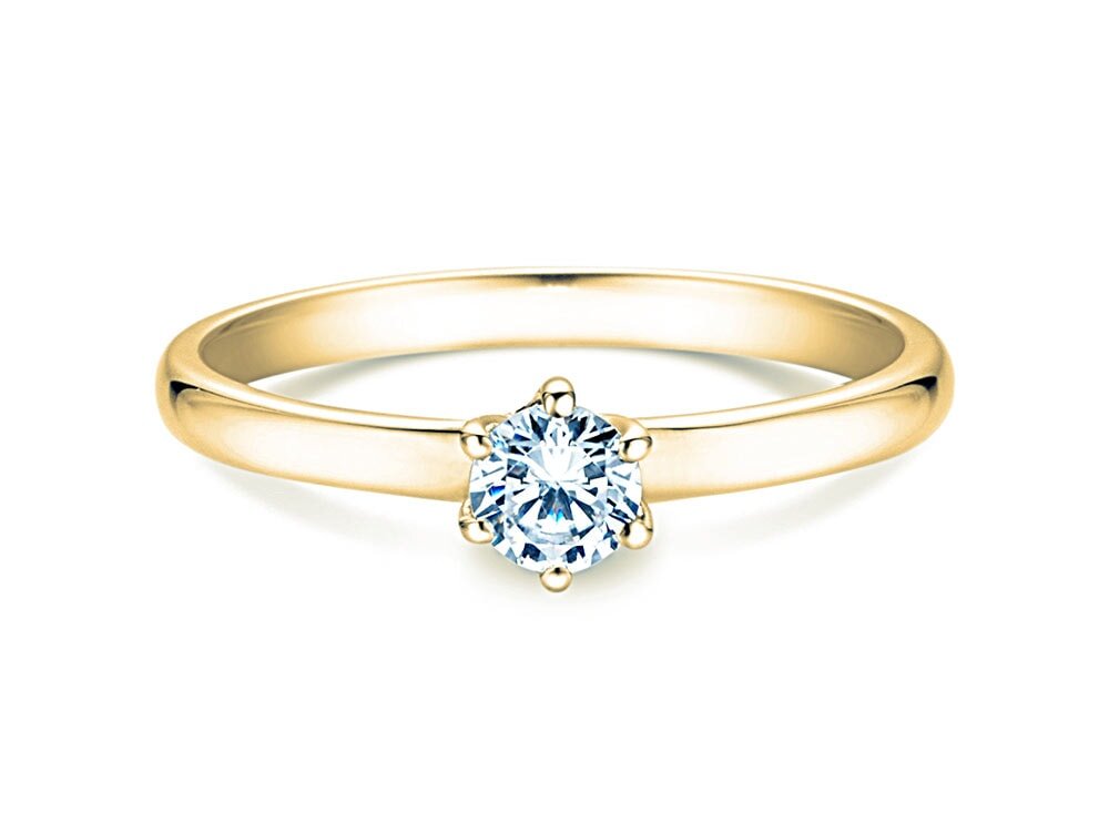 Solitärring Melody in 14K Gelbgold mit Diamant 0,40ct G/SI