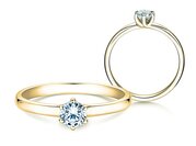 Solitärring Melody in Gelbgold