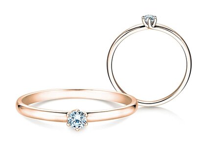 Solitärring Melody in Roségold