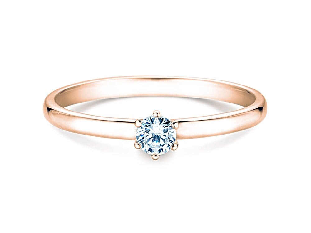 Solitärring Melody in 18K Roségold