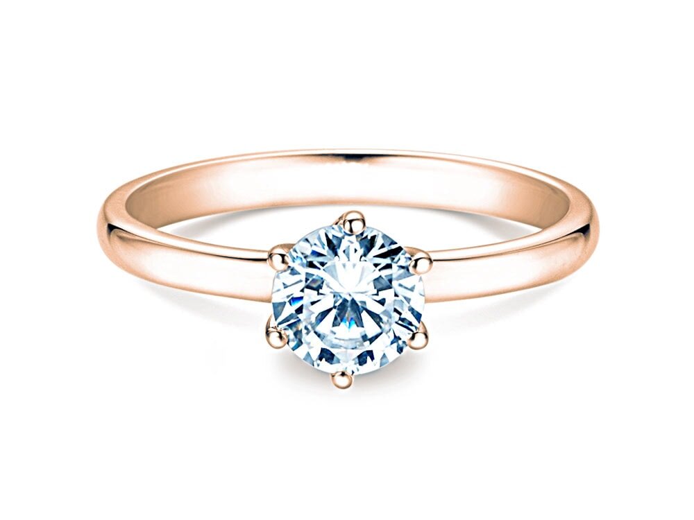 Solitärring Melody in 18K Roségold mit Labordiamant 2,00ct E/VS