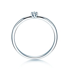 Solitärring Melody in Silber 925/- mit Diamant 0,05ct H/SI