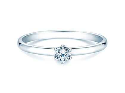 Solitärring Melody in Silber 925/- mit Labordiamant 0,15ct E/VS