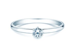 Solitärring Melody in Silber 925/- mit Labordiamant 0,15ct E/VS