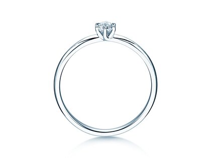 Solitärring Melody in Silber 925/- mit Labordiamant 0,15ct E/VS