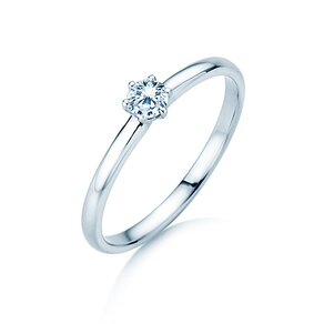 Solitärring Melody in Silber 925/- mit Labordiamant 0,15ct E/VS