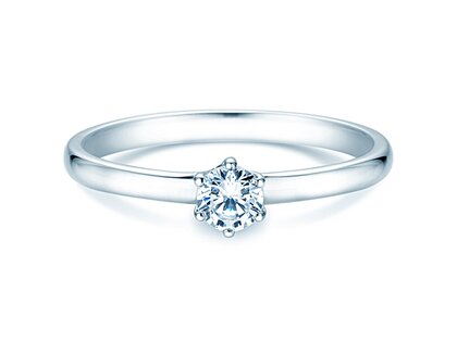 Solitärring Melody in 9K Weißgold mit Diamant 0,25ct