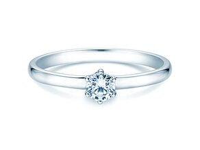 Solitärring Melody in 9K Weißgold mit Diamant 0,25ct