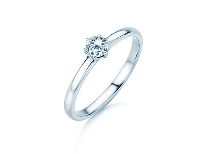 Solitärring Melody in 9K Weißgold mit Diamant 0,25ct