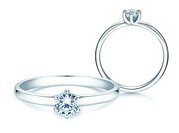 Solitärring Melody in 9K Weißgold mit Diamant 0,50ct