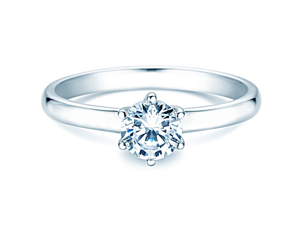 Solitärring Melody in 14K Weißgold mit Labordiamant 0,75ct E/VS