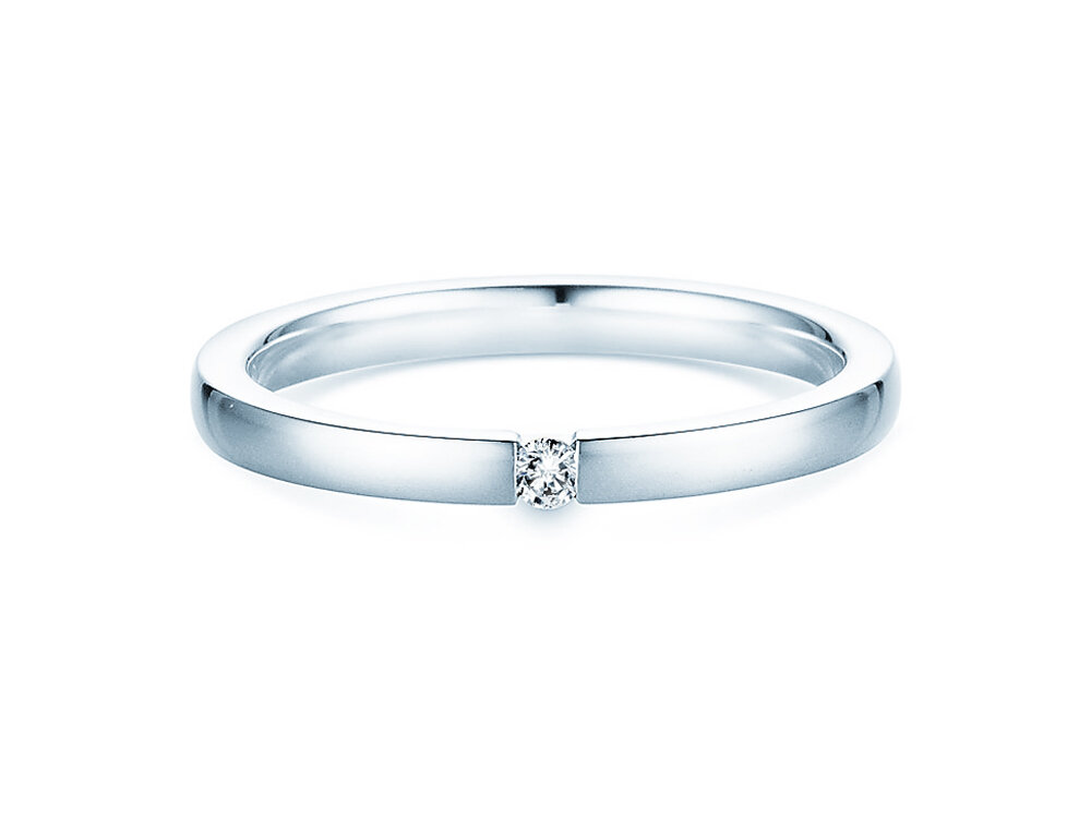 Spannring Infinity in Silber 925/- mit Diamant 0,03ct G/SI