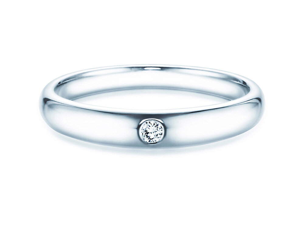 Solitärring Promise in Silber 925/- mit Diamant 0,03ct G/SI