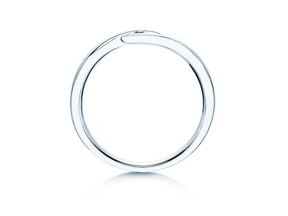 Spannring Twist in 14K Weißgold mit Diamant 0,03ct G/SI