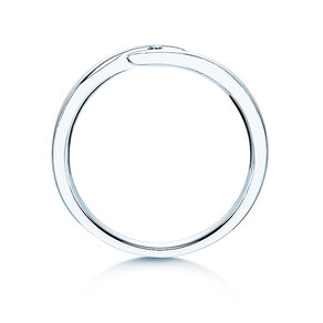 Spannring Twist in 14K Weißgold mit Diamant 0,03ct G/SI