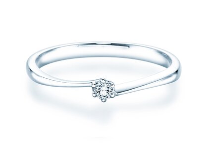Solitärring Devotion in Silber 925/- mit Diamant 0,05ct G/SI