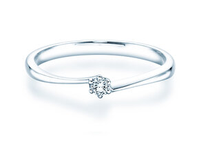 Solitärring Devotion in Silber 925/- mit Diamant 0,05ct G/SI