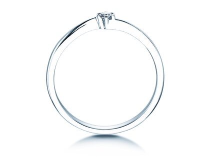 Solitärring Devotion in Silber 925/- mit Diamant 0,05ct G/SI